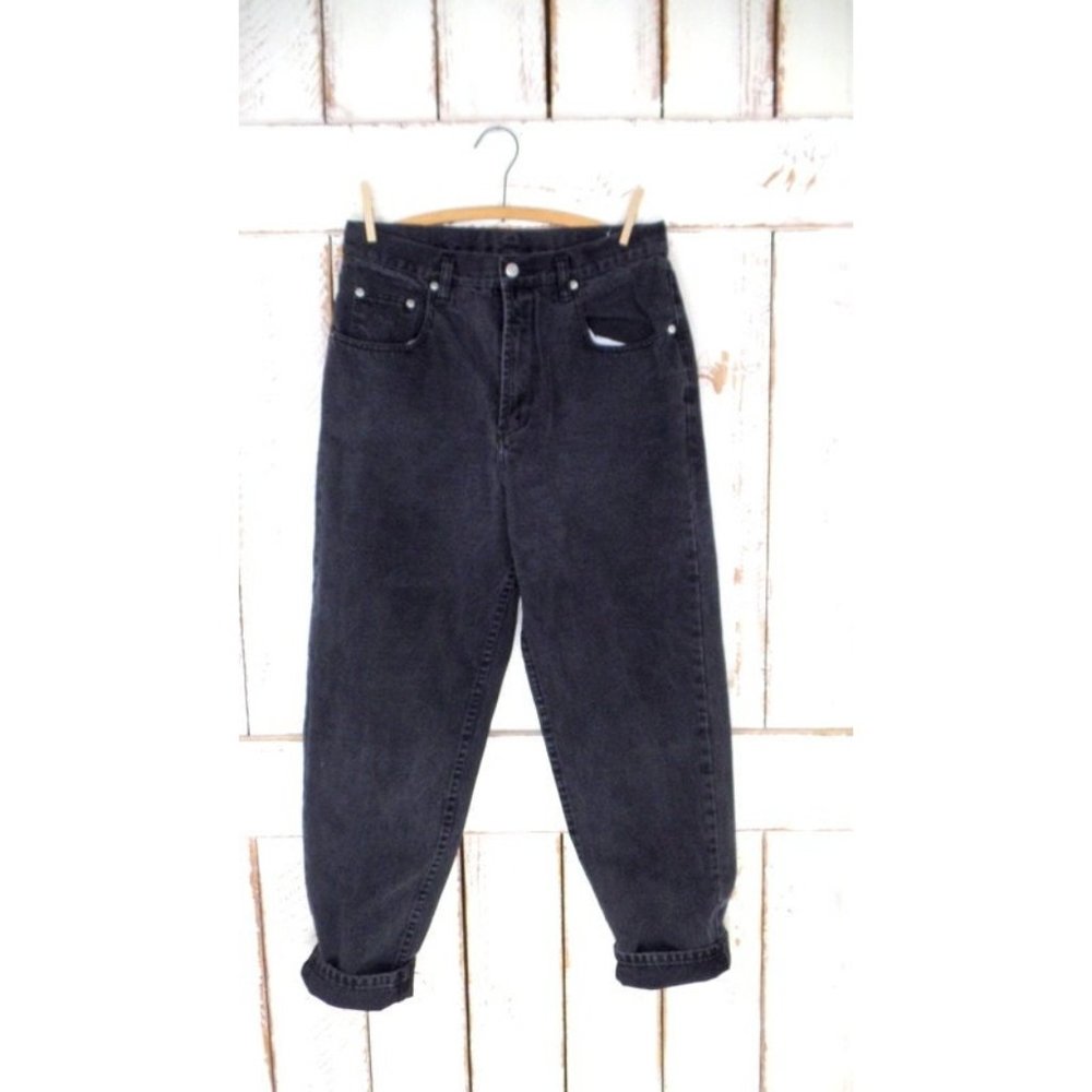 Wrangler black denim vintage jeans high waisted relaxed fit - Picture 2 of 4